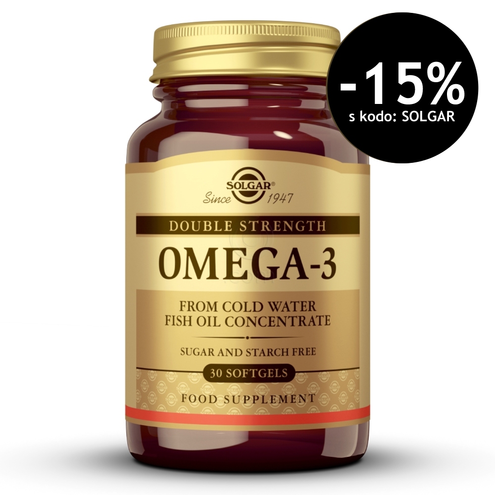 Solgar Omega-3 Double Strength, kapsule (30 kapsul)